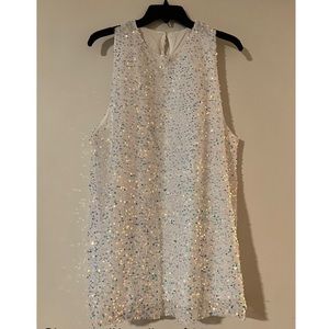 White sequin dress bachelorette bride size S/M